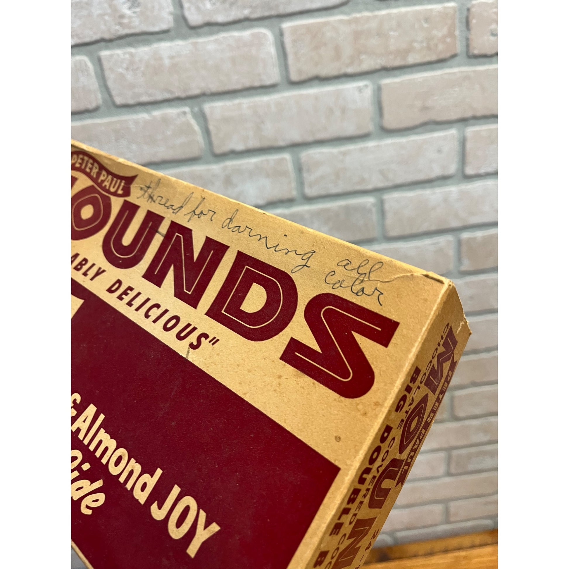 Vintage 1950s Peter Paul Mounds Candy Bar Store Display Box Advertising