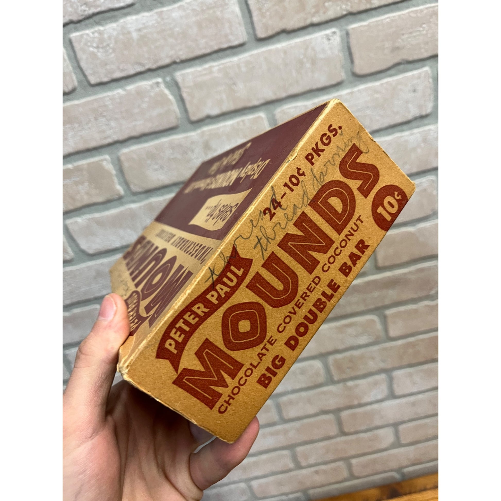 Vintage 1950s Peter Paul Mounds Candy Bar Store Display Box Advertising