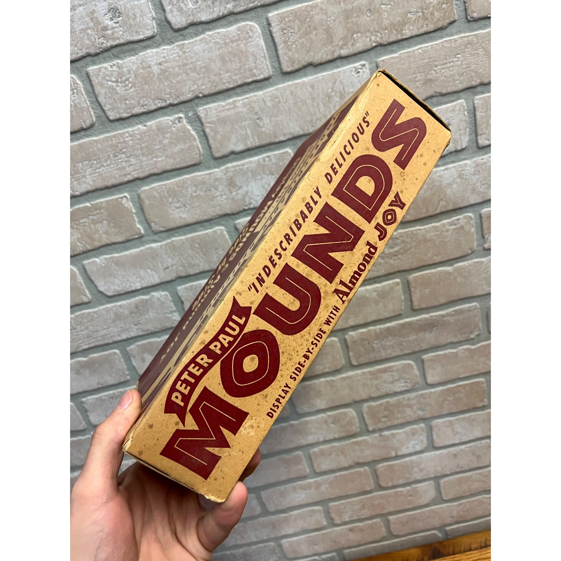 Vintage 1950s Peter Paul Mounds Candy Bar Store Display Box Advertising