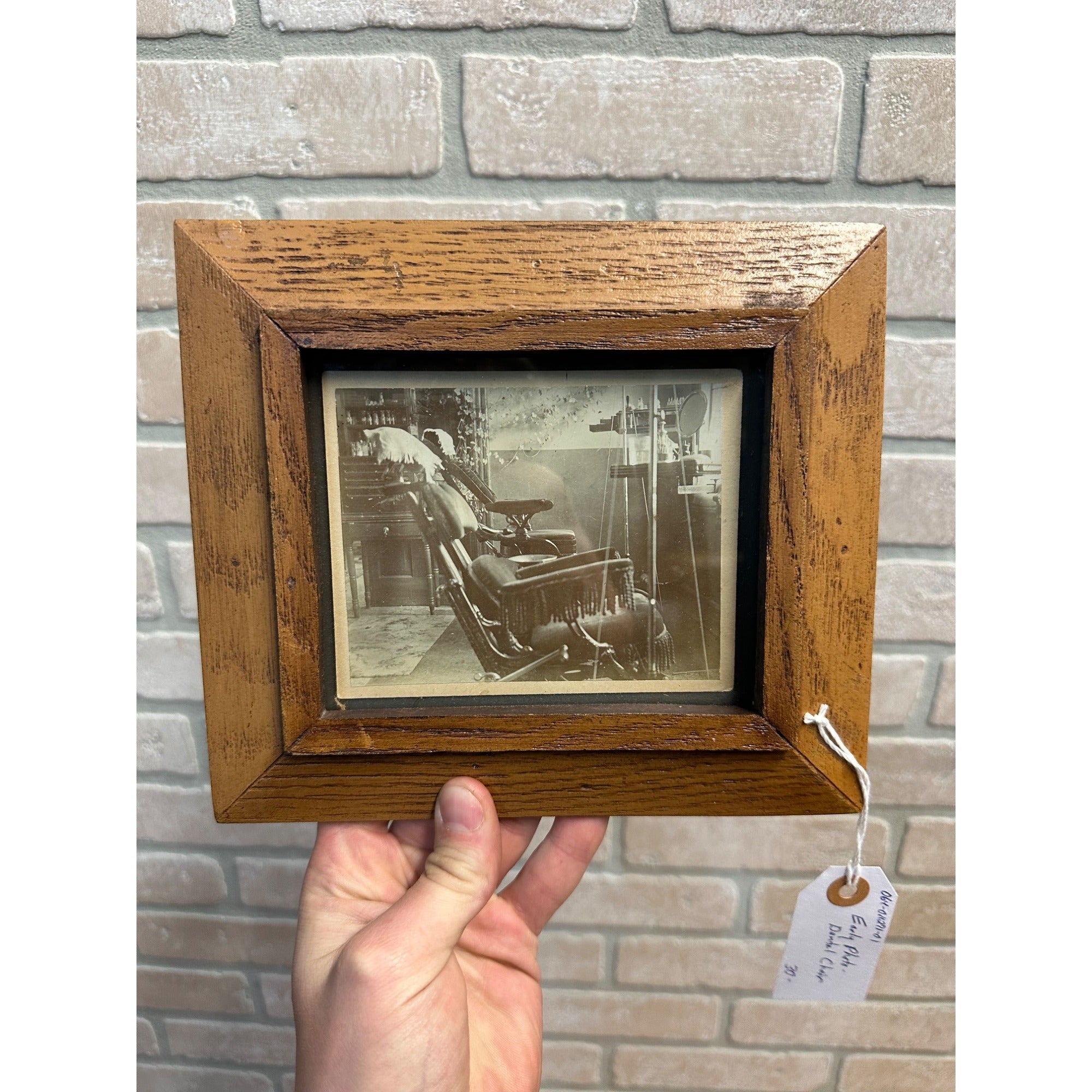 Vintage Early 1900s Cabinet Photo Dentist Chairs Dental Office Framed