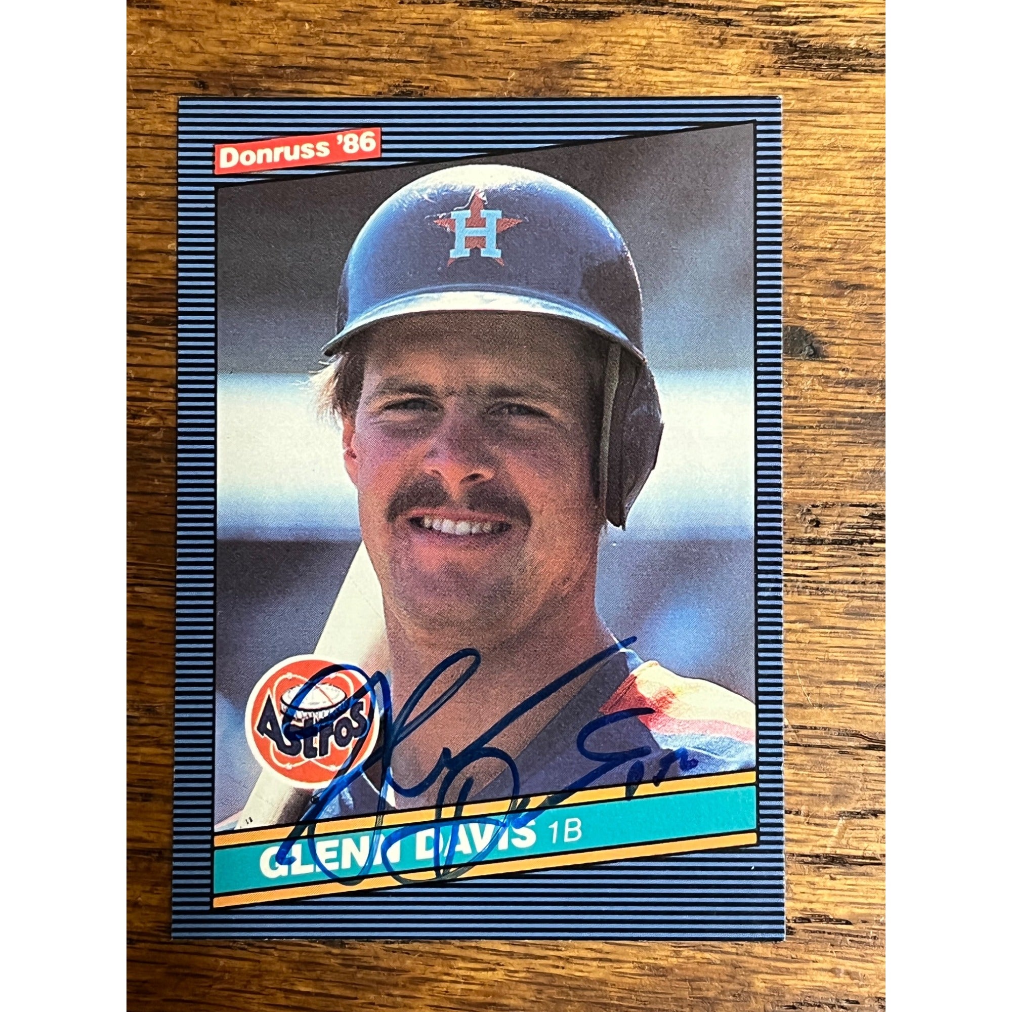 Glenn Davis Houston Astros Signed Autographed Donruss 1986 Baseball Card