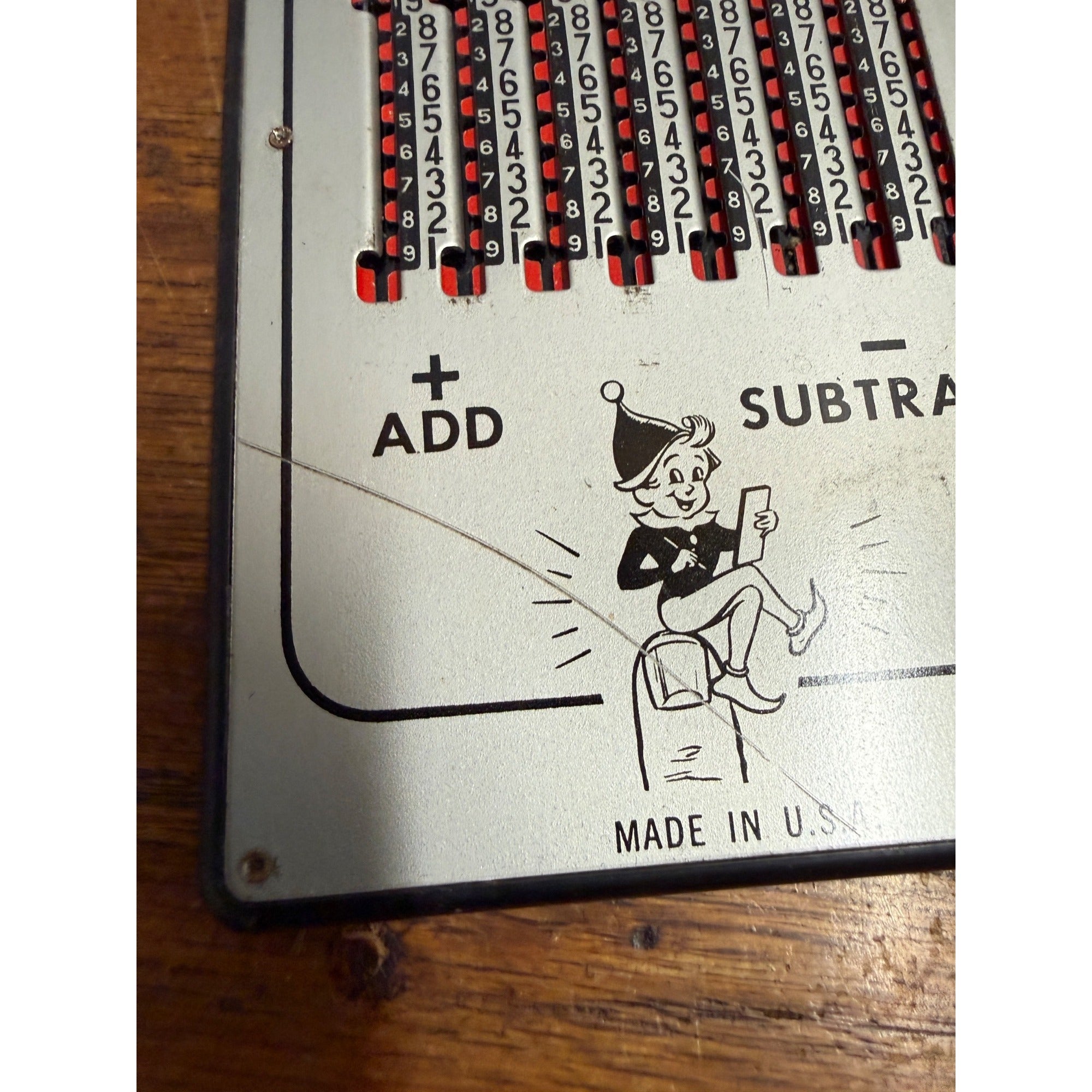 Vintage Tom Thumb Adding Machine Mechanical Calculator Complete Made in USA