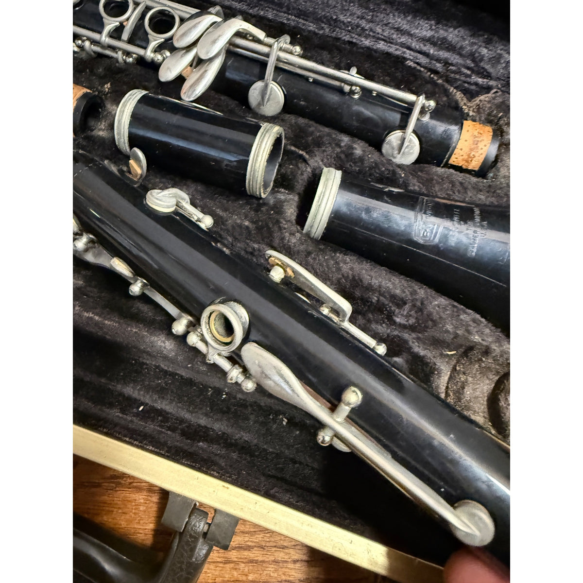 Vintage Selmer Bundy 577 Resonite Bb Clarinet w/ Hard Case For Parts Repair