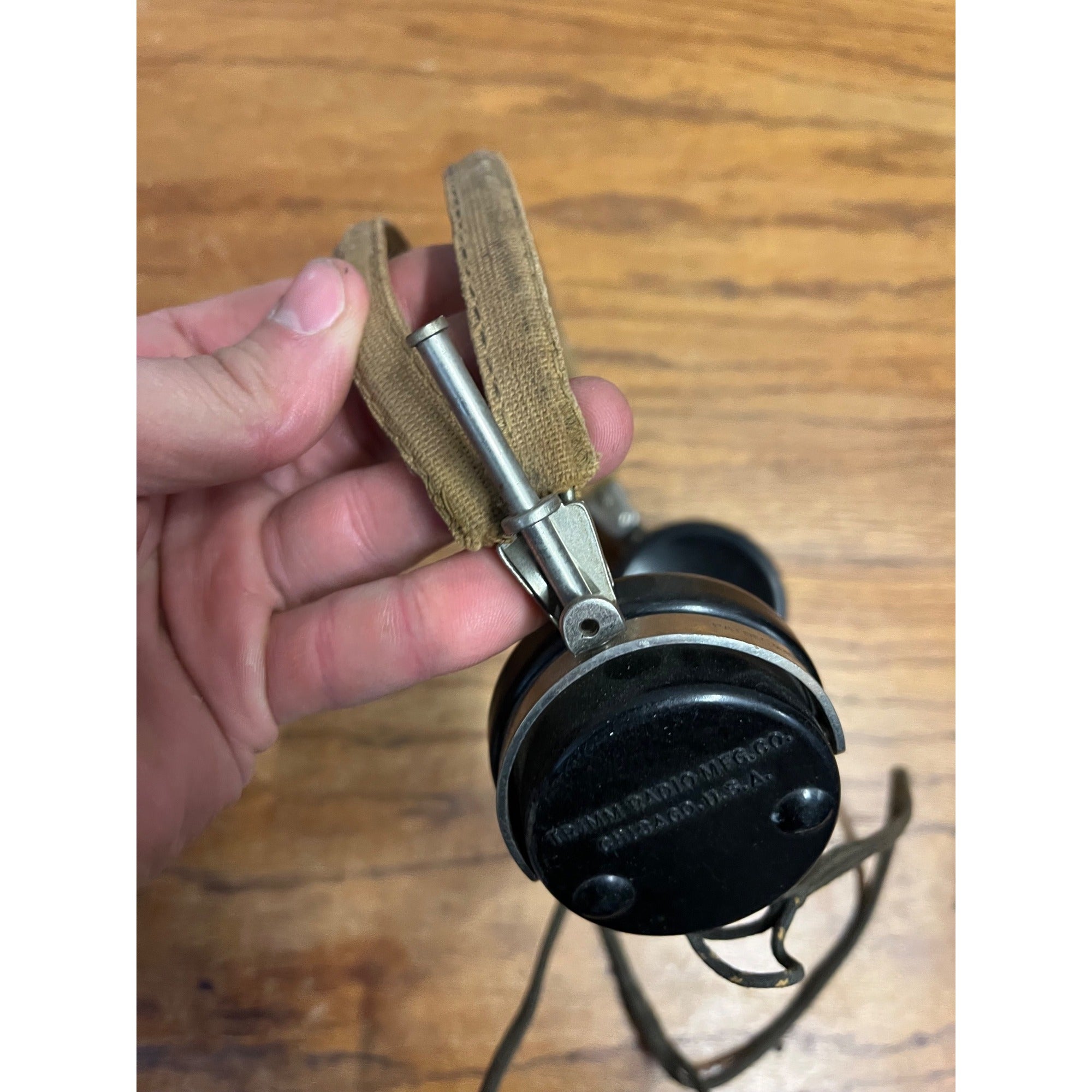 Vintage Telephone Operator Set Headset Trimm Radio MFG Co. Bakelite