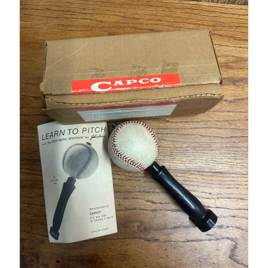 RARE 1963 Learn to Pitch John Sain Capco The Pitching Baseball Spinner w/ Box
