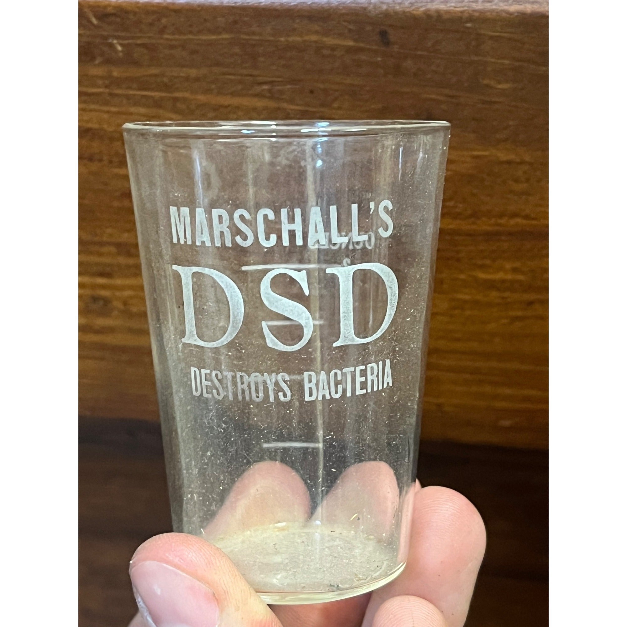 Vintage 1930s Marschall's Dairy Labs Madison Wisconsin Advertising Etched Glass