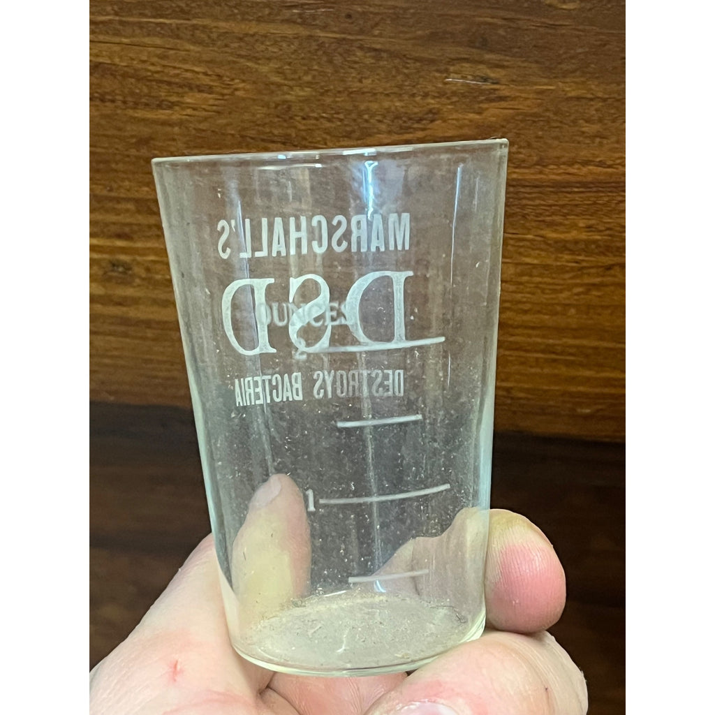 Vintage 1930s Marschall's Dairy Labs Madison Wisconsin Advertising Etched Glass
