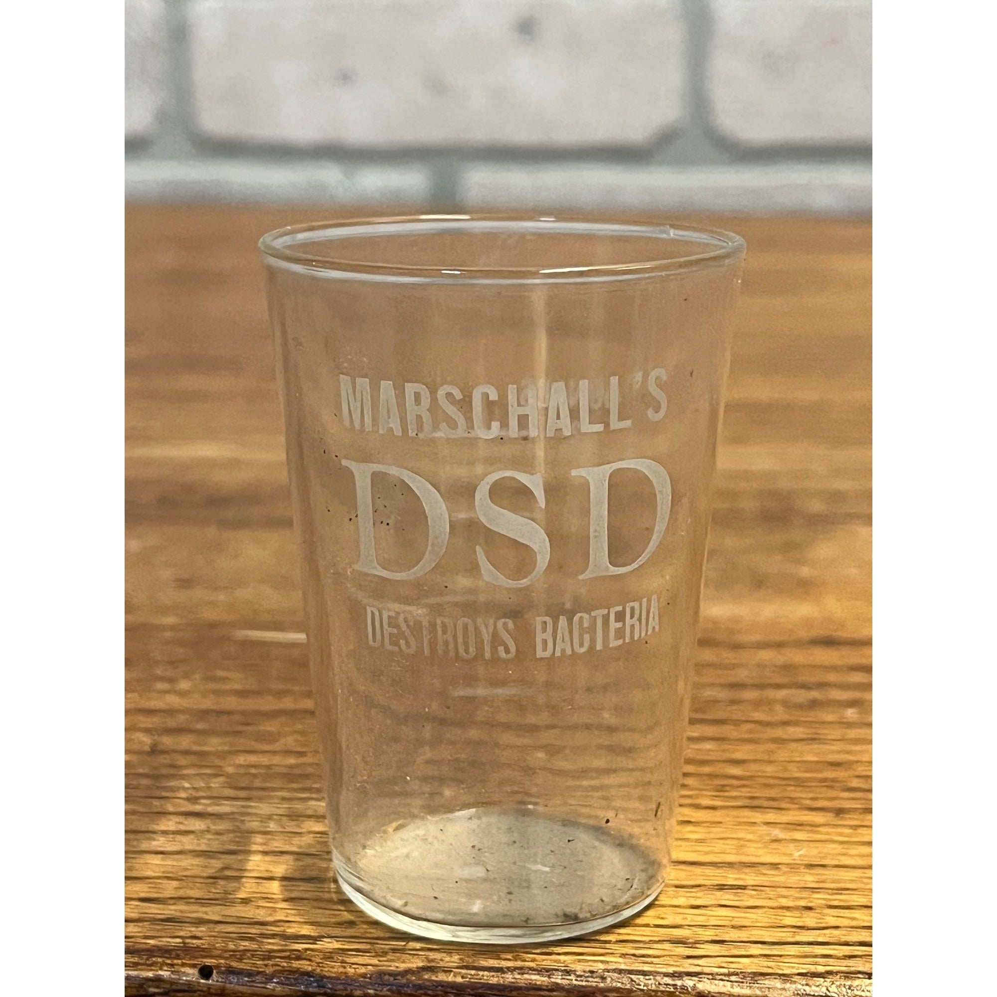 Vintage 1930s Marschall's Dairy Labs Madison Wisconsin Advertising Etched Glass