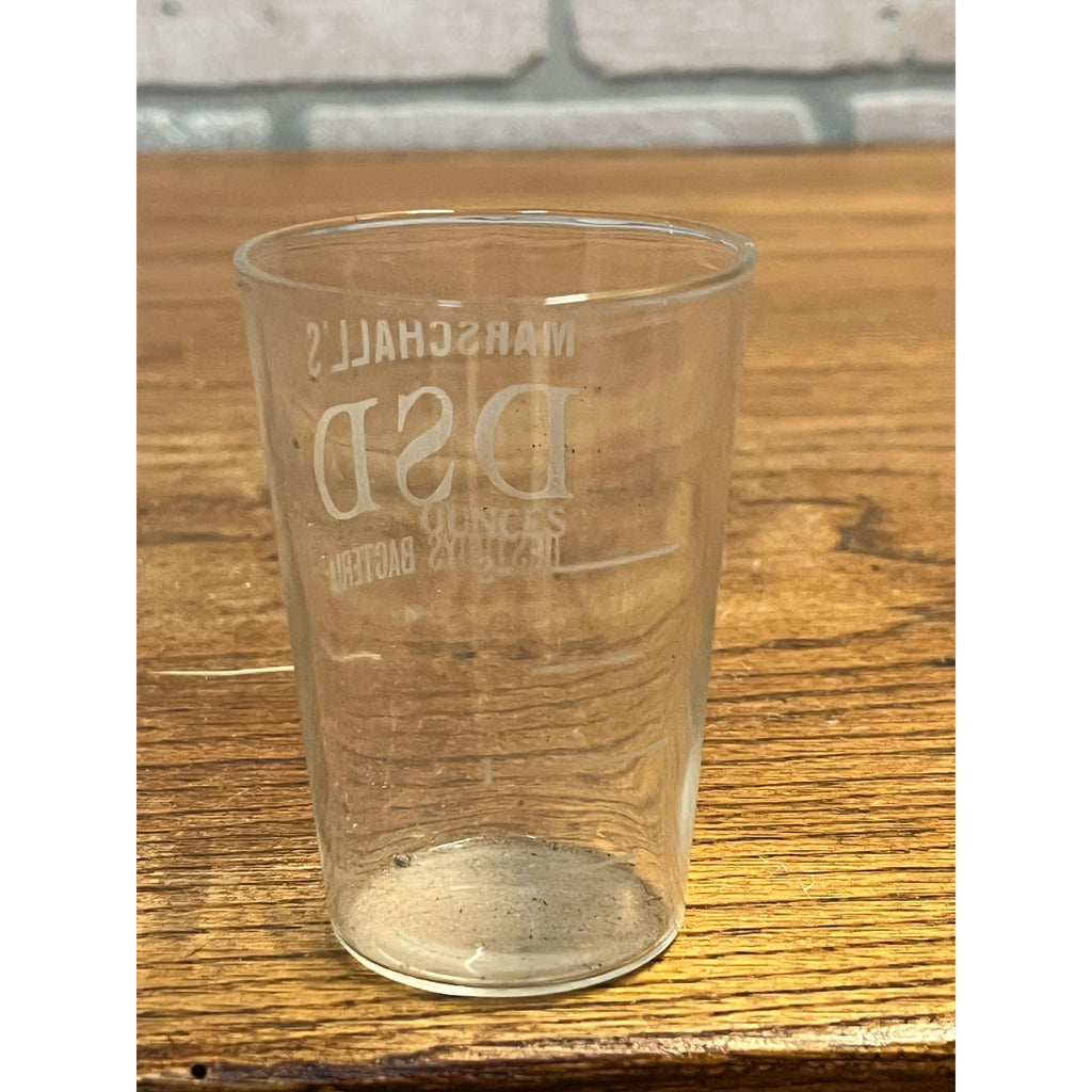 Vintage 1930s Marschall's Dairy Labs Madison Wisconsin Advertising Etched Glass