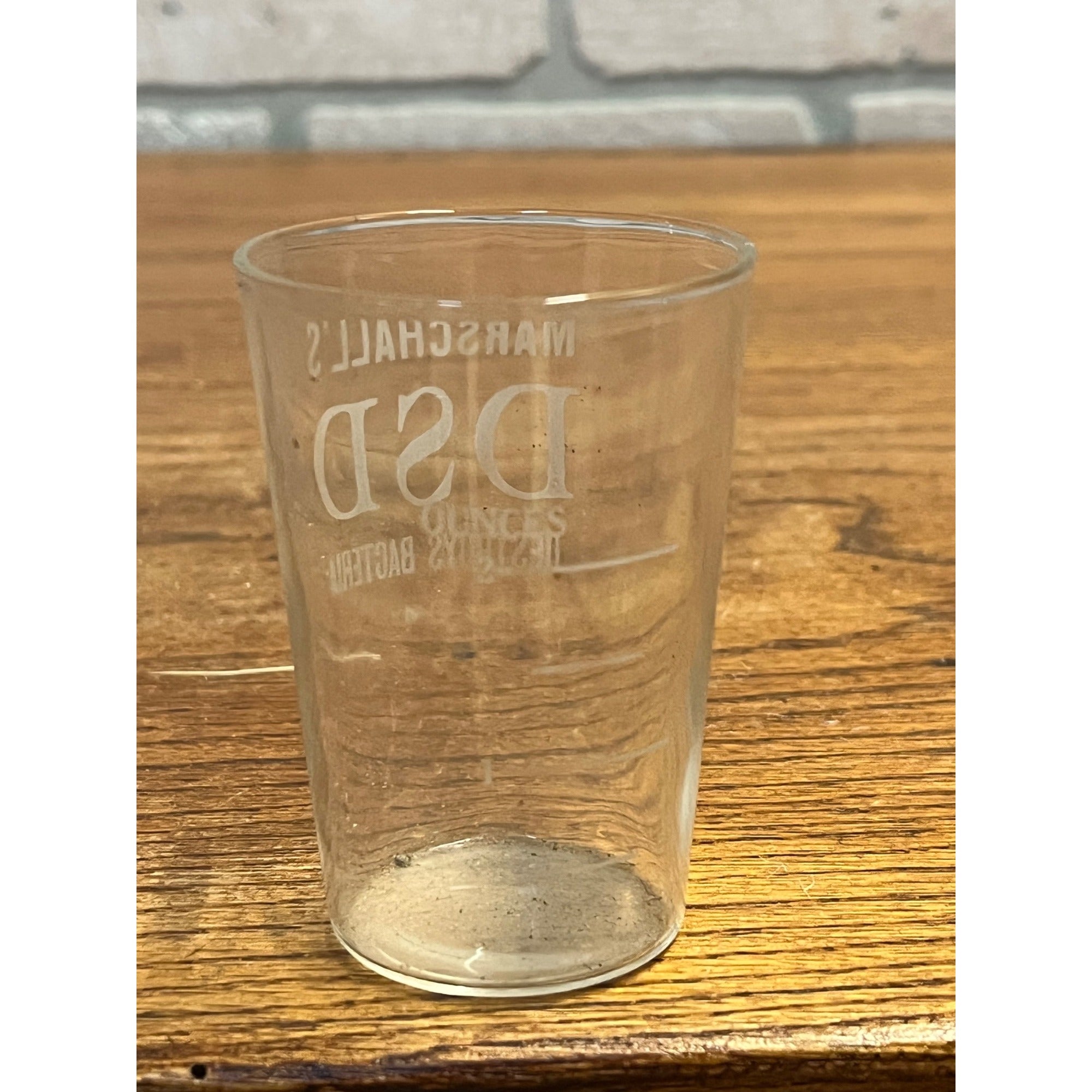 Vintage 1930s Marschall's Dairy Labs Madison Wisconsin Advertising Etched Glass