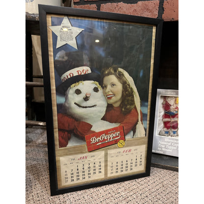 RARE Vintage 1964 Dr Pepper Advertising Calendar Sign Jane "Poni" Adams