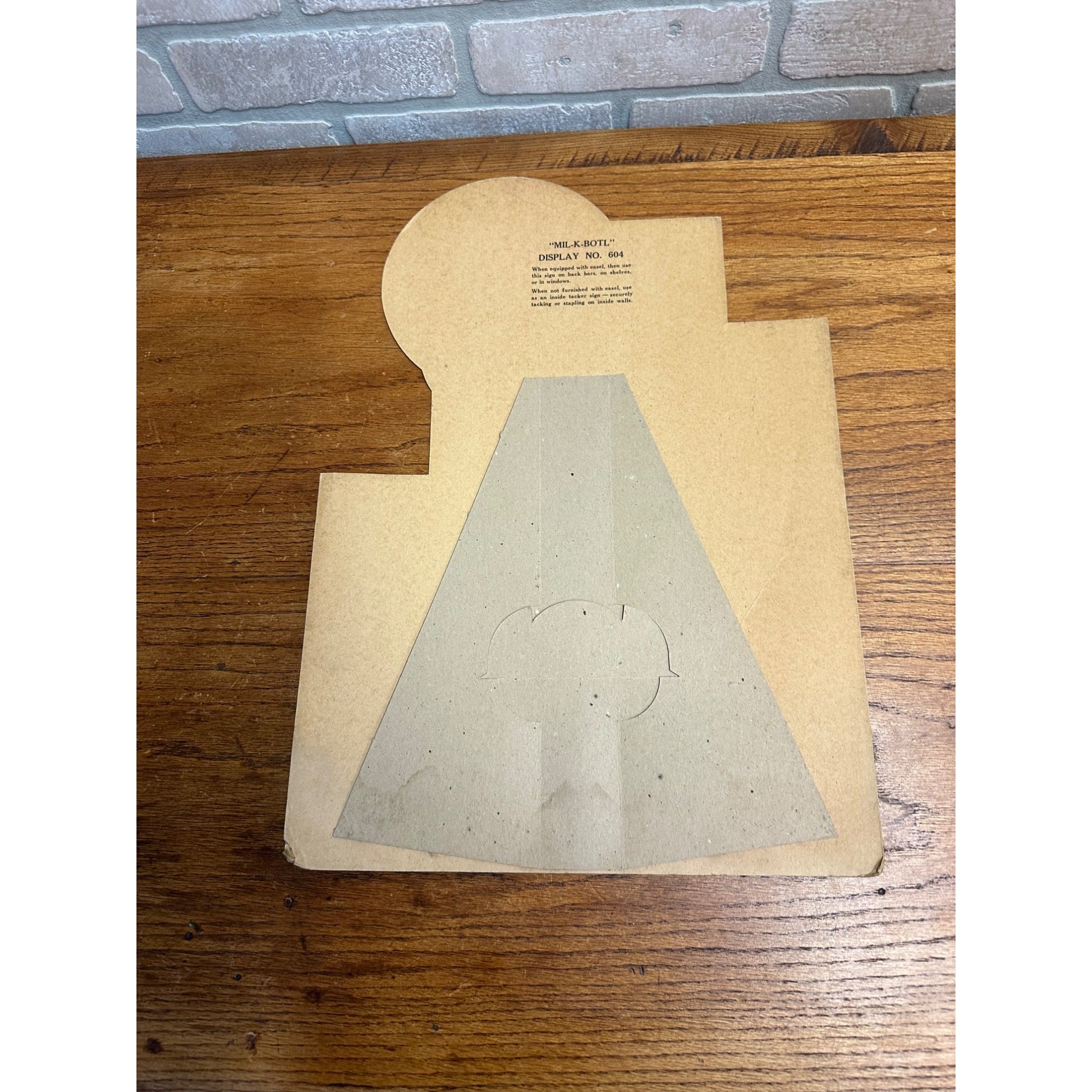 Vintage 1930s Mil-Kay Soda Advertising Cardboard Litho Sign Bottle Store Display