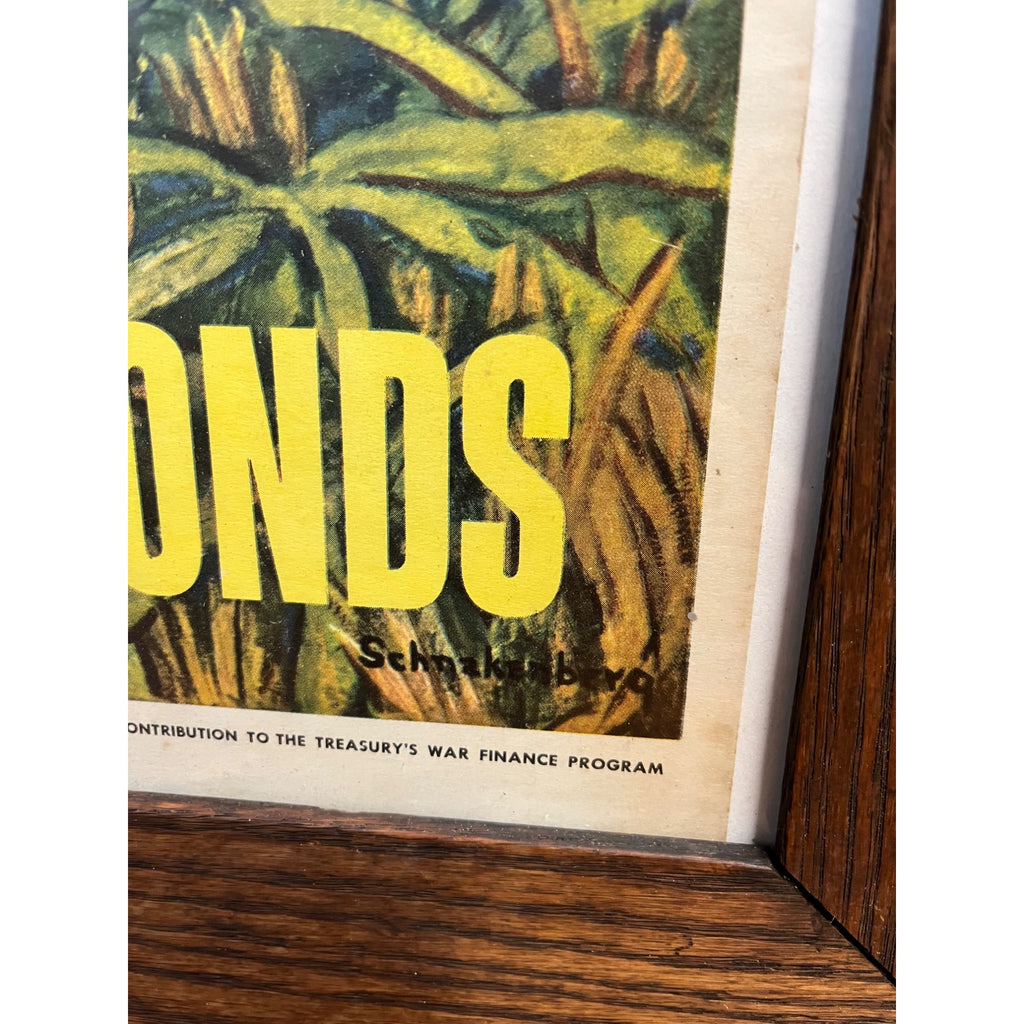 1944 Help Him Get Through Buy War Bonds Poster Schnakenberg Abbott Laboratories