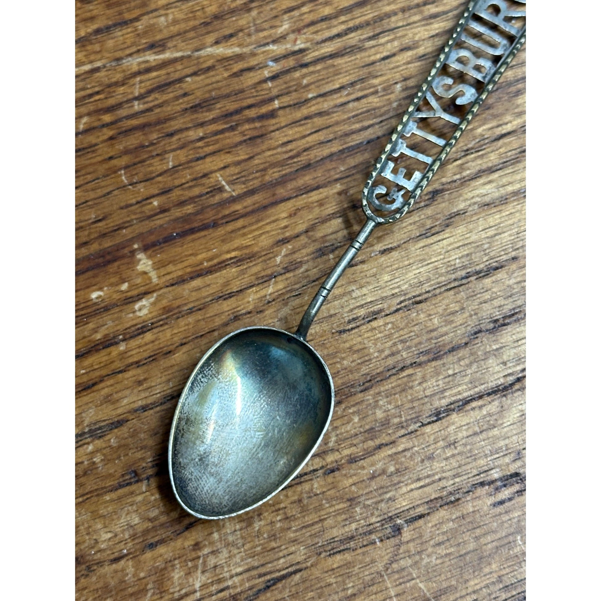 Vintage Souvenir Spoon Gettysburg Civil War PA Cutout Script -  Sterling Silver?