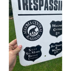No Trespassing Algoma Wisconsin Central Sault Ste Marie Fox Valley Railroad Sign