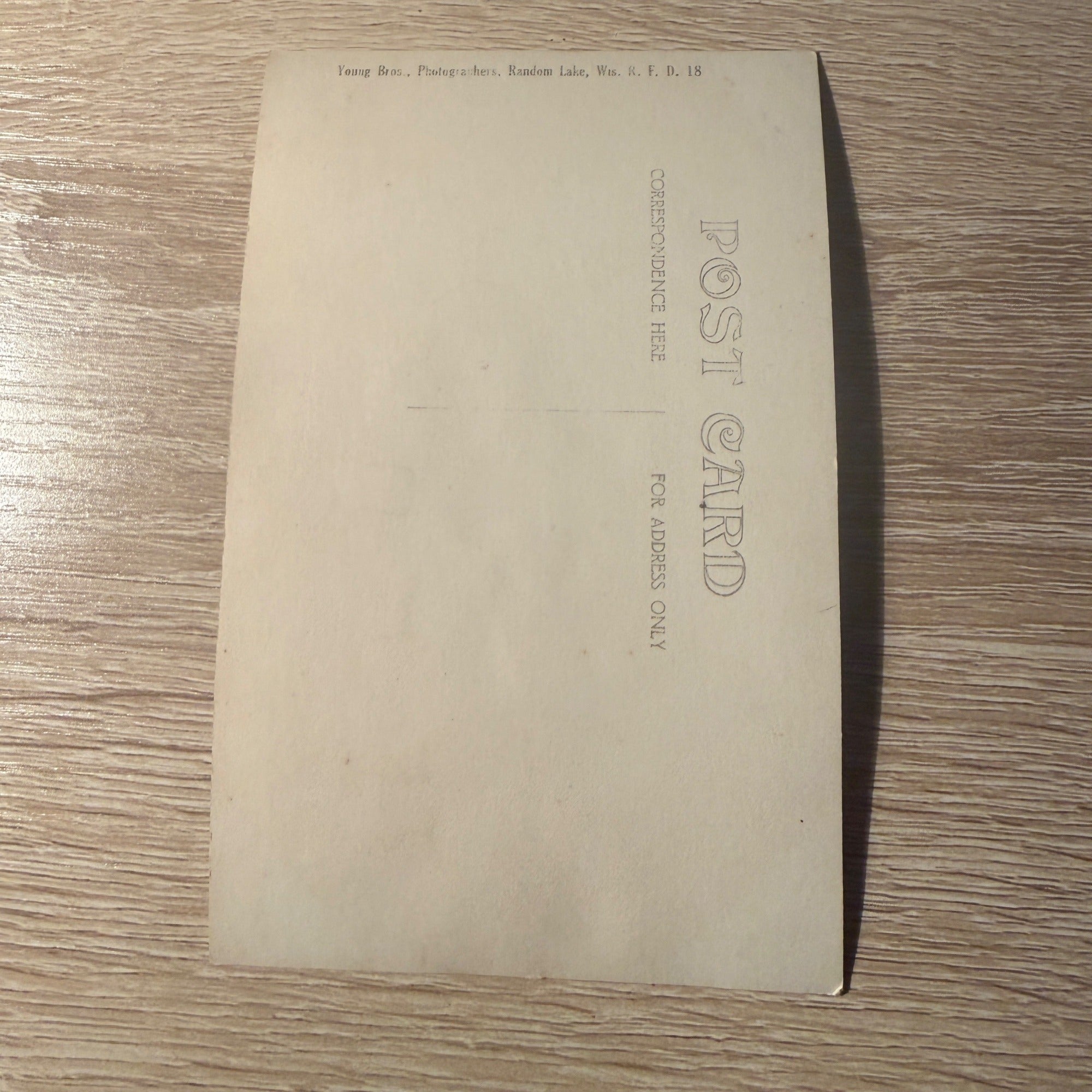 RPPC Postcard Young Bros Random Lake Wis Horse and Buggy