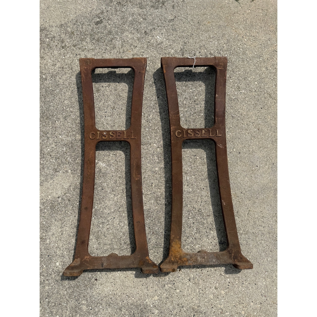 Vintage Industrial Cast Iron Legs Machine Legs Rare Cissell Machine Legs Iron