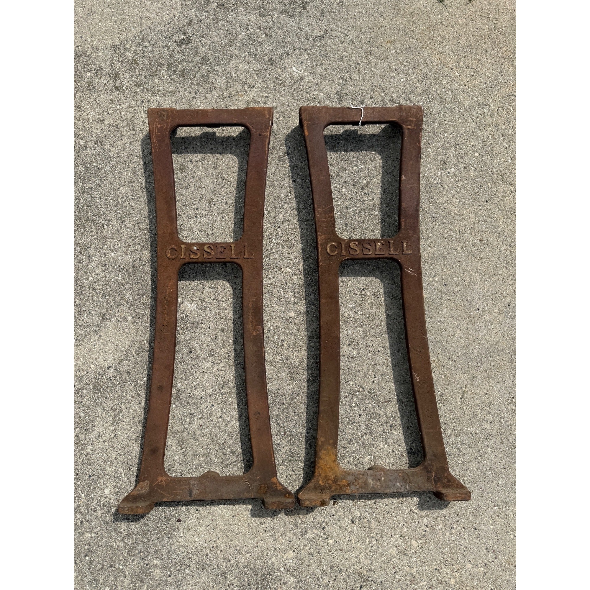 Vintage Industrial Cast Iron Legs Machine Legs Rare Cissell Machine Legs Iron