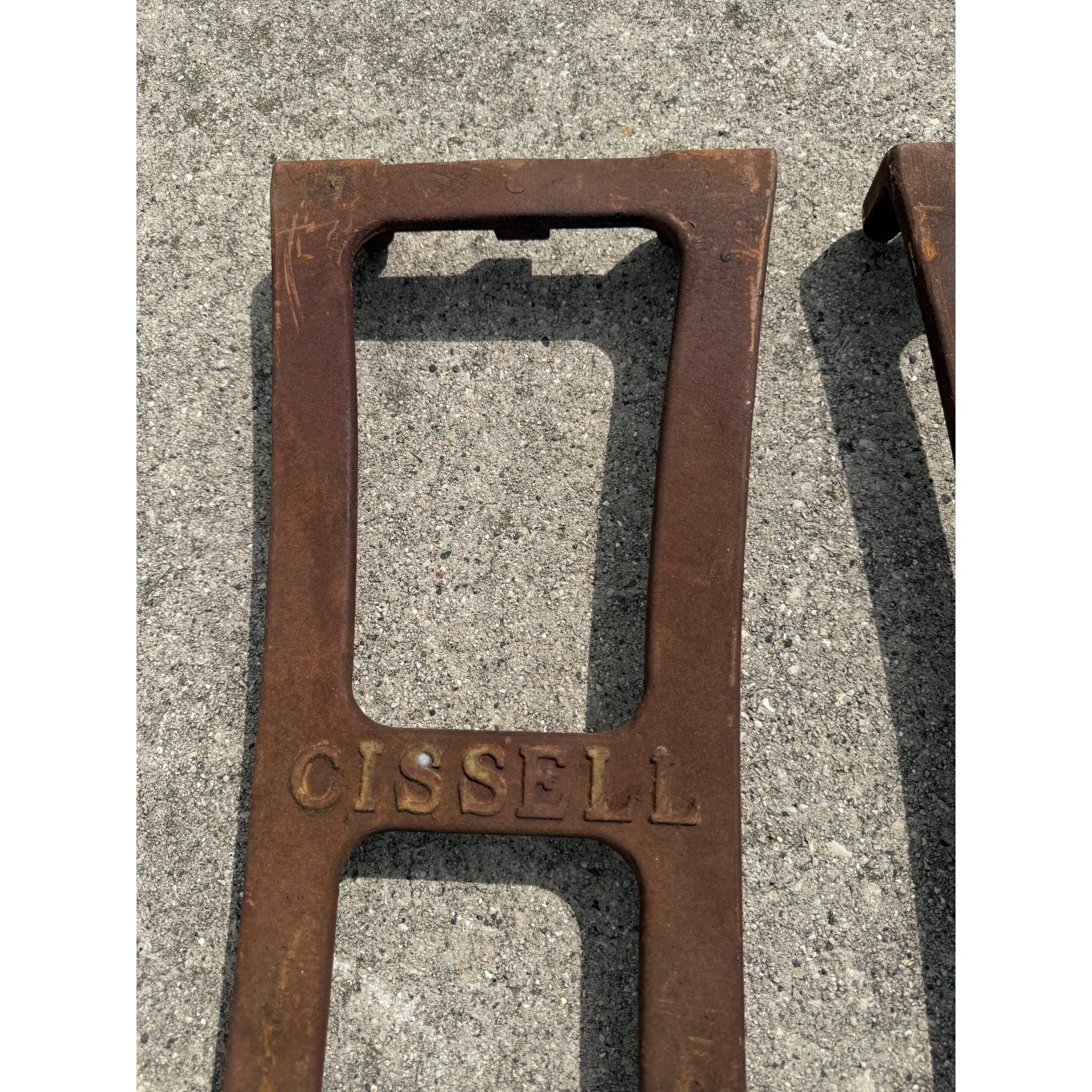 Vintage Industrial Cast Iron Legs Machine Legs Rare Cissell Machine Legs Iron