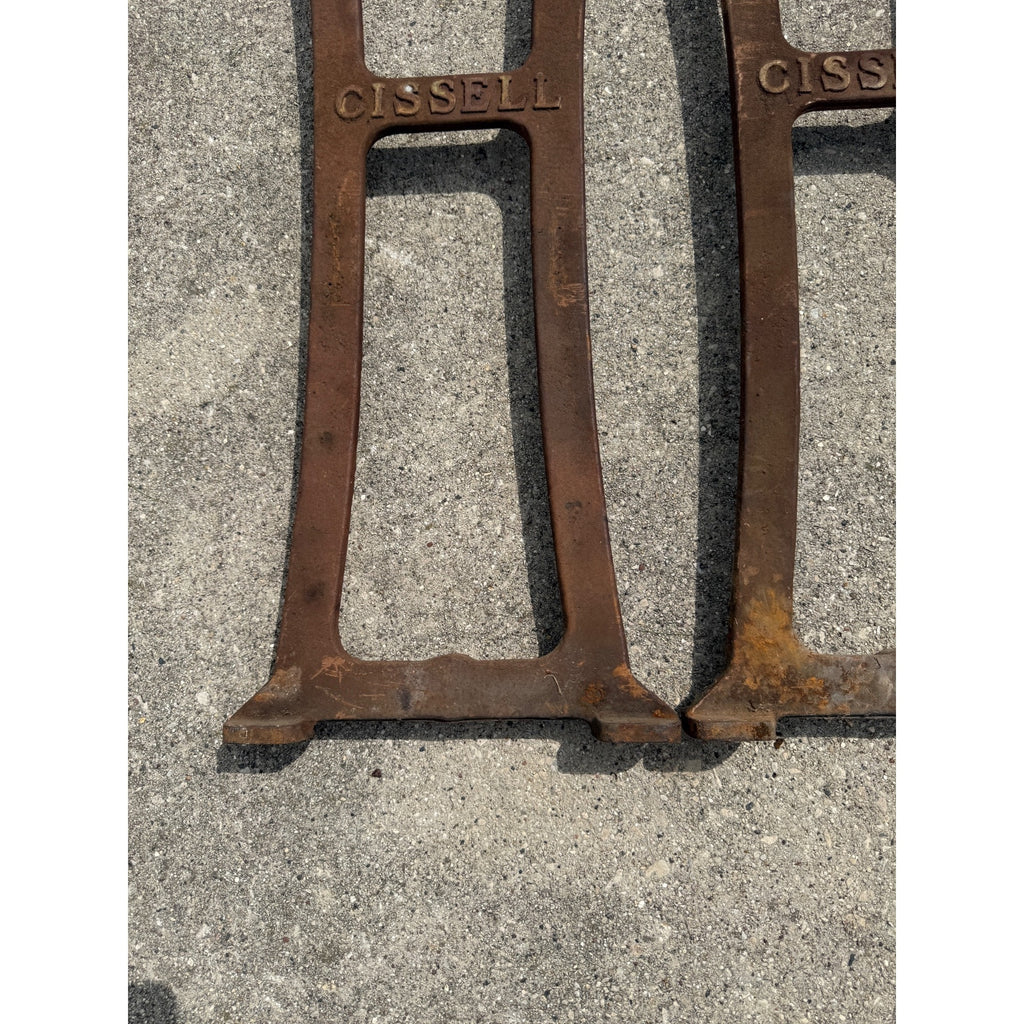 Vintage Industrial Cast Iron Legs Machine Legs Rare Cissell Machine Legs Iron