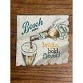 Vintage Bosch Beer Houghton Michigan Advertising Paper Bar Napkin