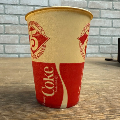 Coca Cola 75th Anniversary 1977 Soda Paper Cup Dallas Texas