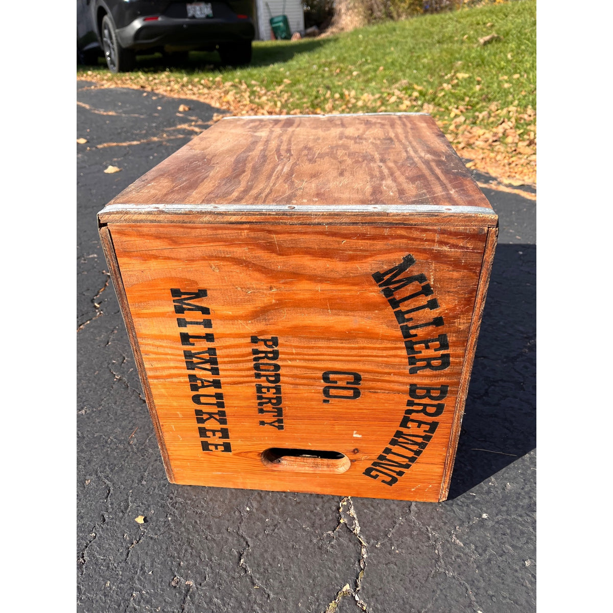 Vintage Miller High Life Beer Girl on Moon Wooden Crate Milwaukee Wisconsin