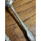 Wm Rogers "Elberon" A1 Serving Spoon & Fork Pair Set 8" Victorian Ornate