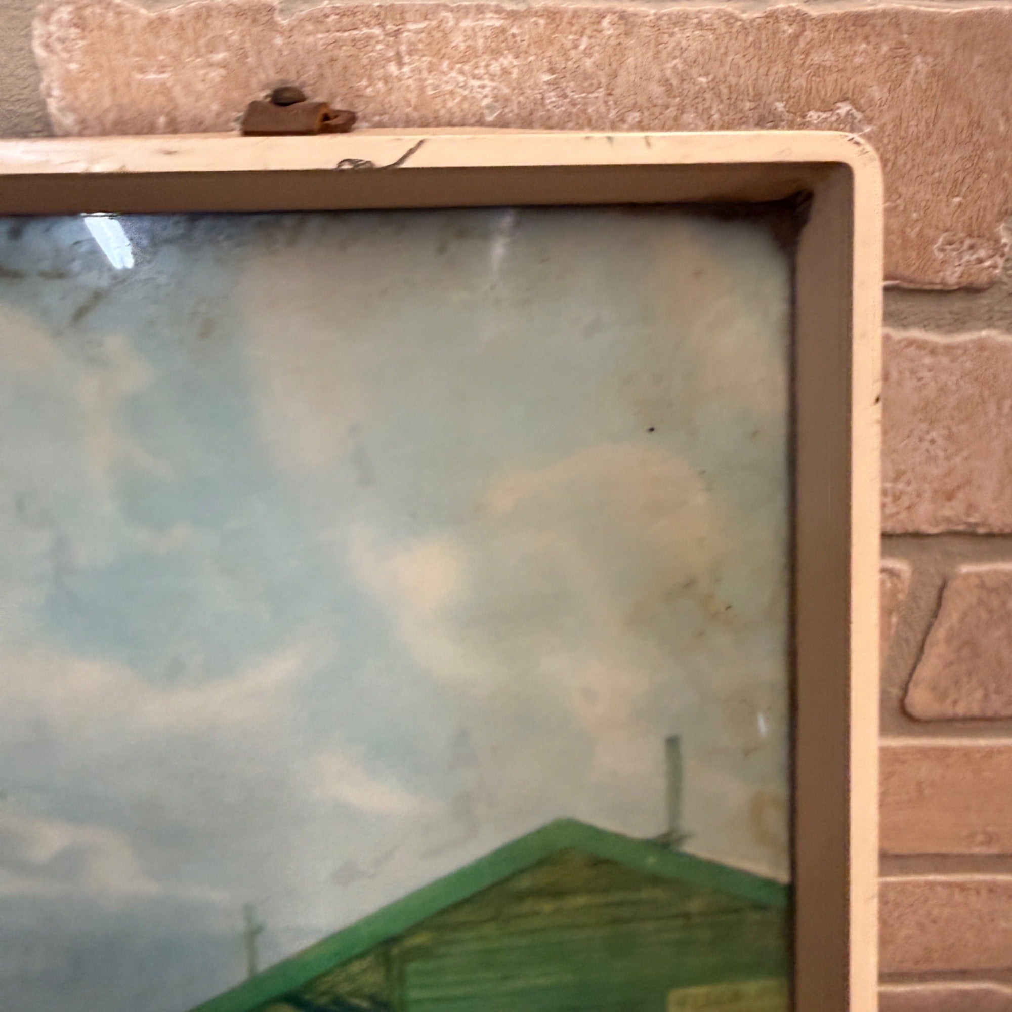 RARE Vintage 1950s Budweiser Beer Lighted Sign Old West Train Depot Scene
