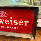 RARE Vintage 1950s Budweiser Beer Lighted Sign Old West Train Depot Scene