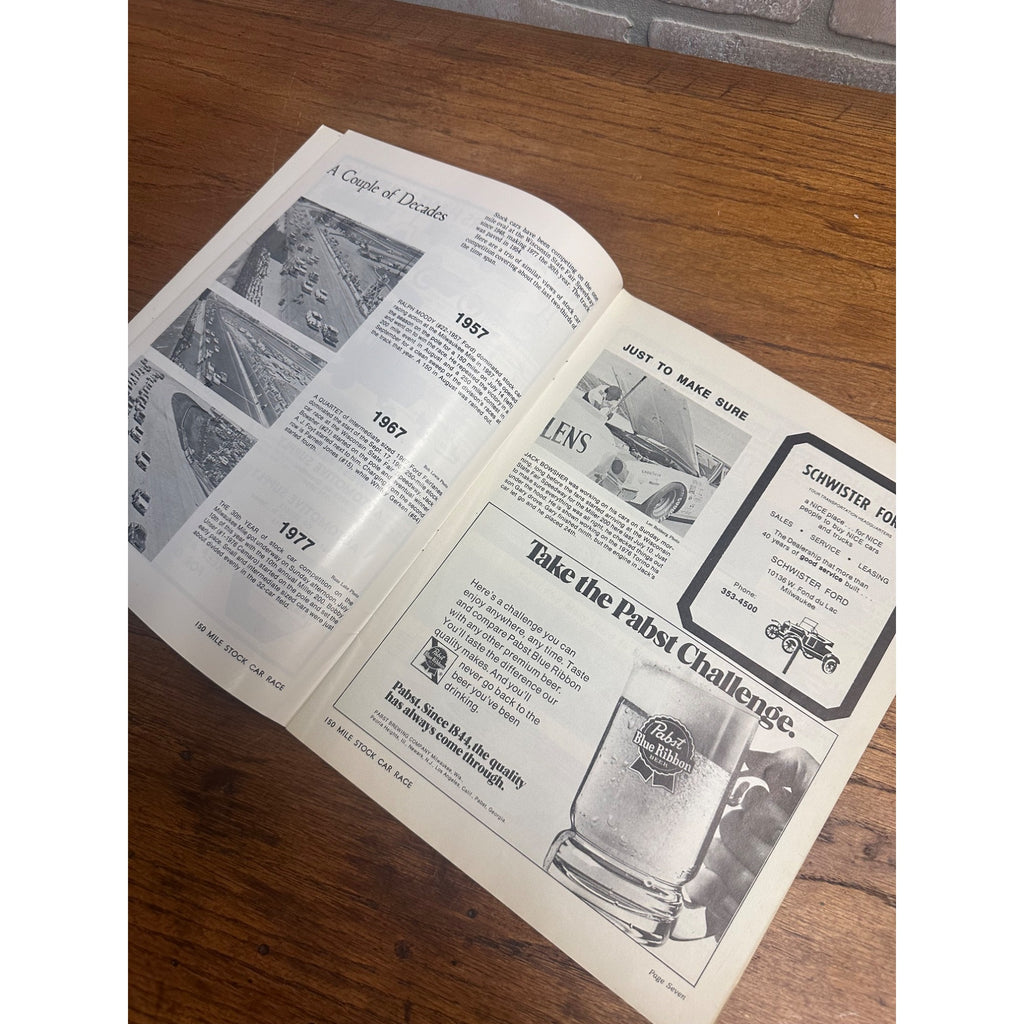 1977 Fair Stock 150 Car Race National Championship Souvenir Program Wisconsin