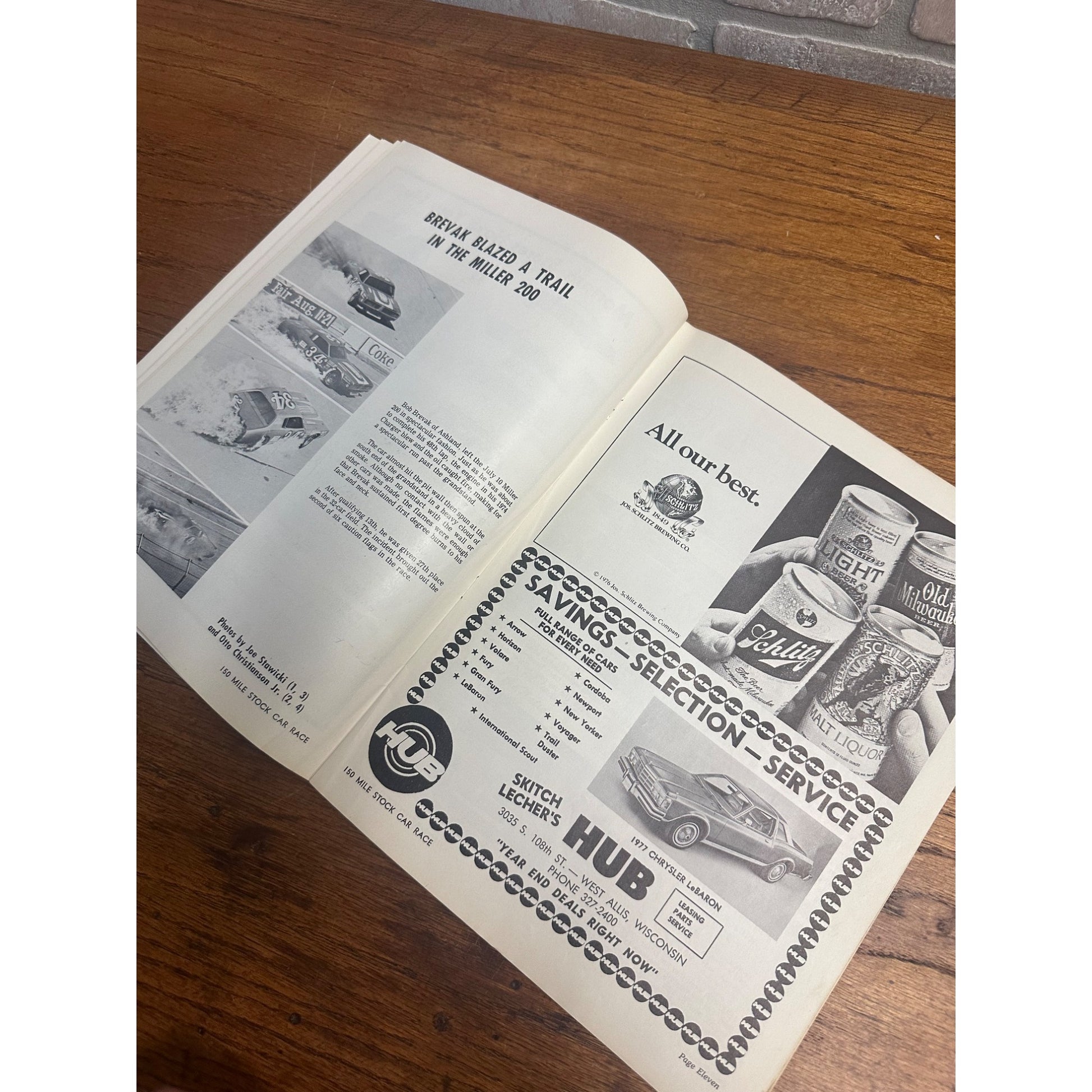 1977 Fair Stock 150 Car Race National Championship Souvenir Program Wisconsin