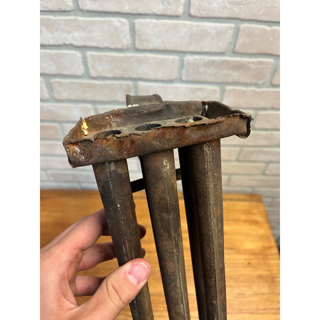 Antique Primitive 19th c. 6-Slot Candle Mold Tin Farmhouse Folk Art AAFA