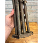 Antique Primitive 19th c. 6-Slot Candle Mold Tin Farmhouse Folk Art AAFA
