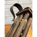 Antique Primitive 19th c. 6-Slot Candle Mold Tin Farmhouse Folk Art AAFA