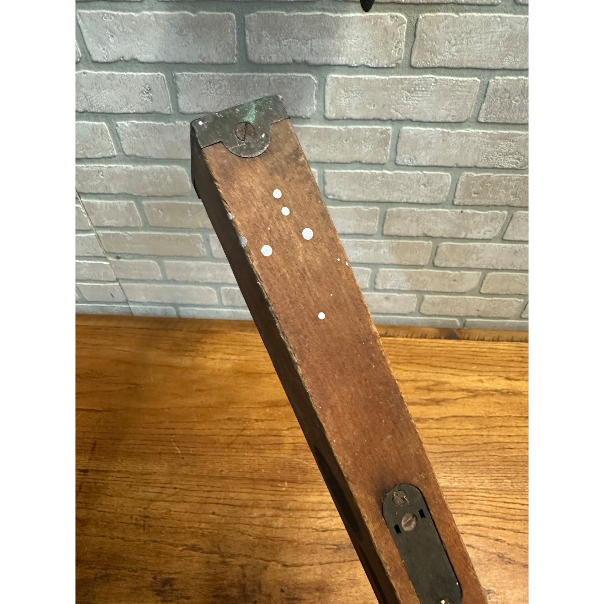Antique Vintage Stanley Rule & Level Co. Patent 1896 Wood & Brass 26" Level