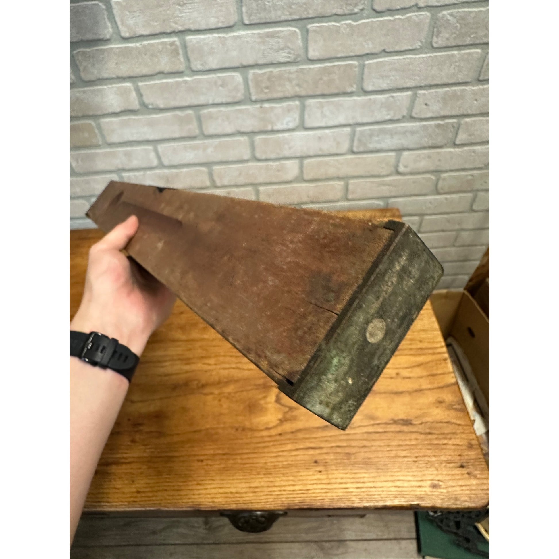 Antique Vintage Stanley Rule & Level Co. Patent 1896 Wood & Brass 26" Level