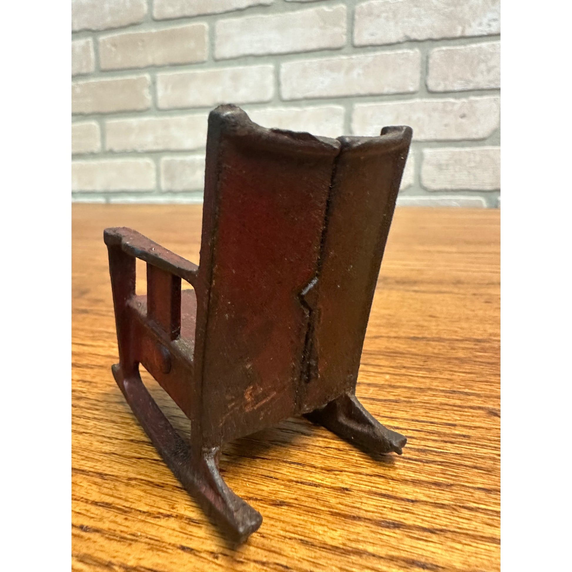 Antique Kilgore Arcade Cast Iron Rocking Chair Doll Dollhouse Miniature