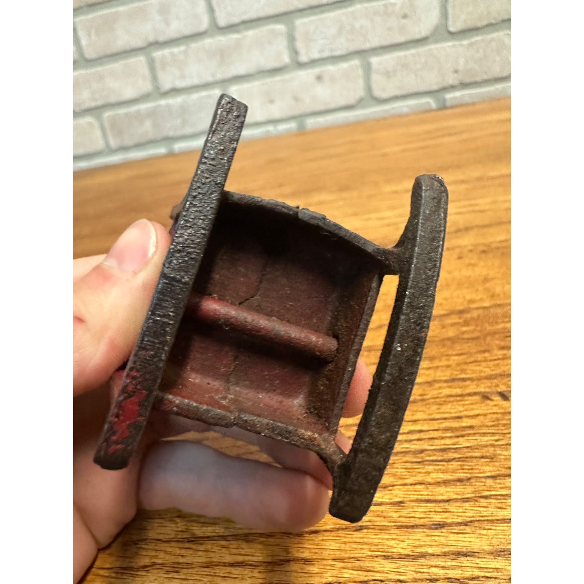 Antique Kilgore Arcade Cast Iron Rocking Chair Doll Dollhouse Miniature