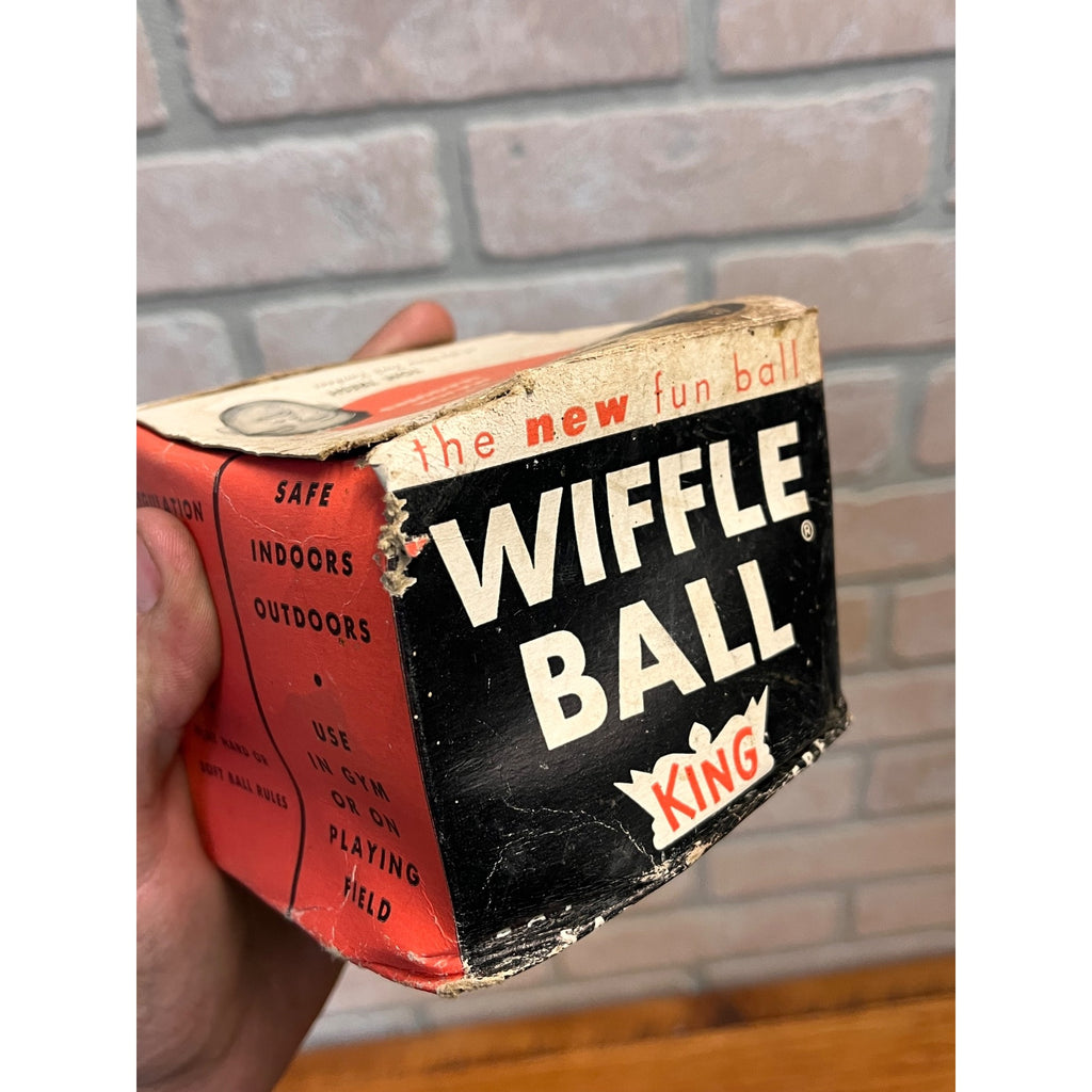 Vintage 1960s Whitey Ford / Tom Tresh KING Wiffle Ball Box w/ Ball Yankees