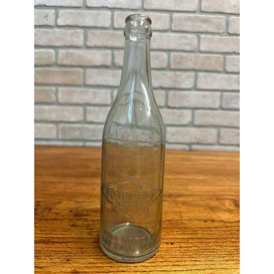 Vintage Pre-Pro Golden Grain Belt Beers Aqua Blue Glass Embossed Beer Bottle