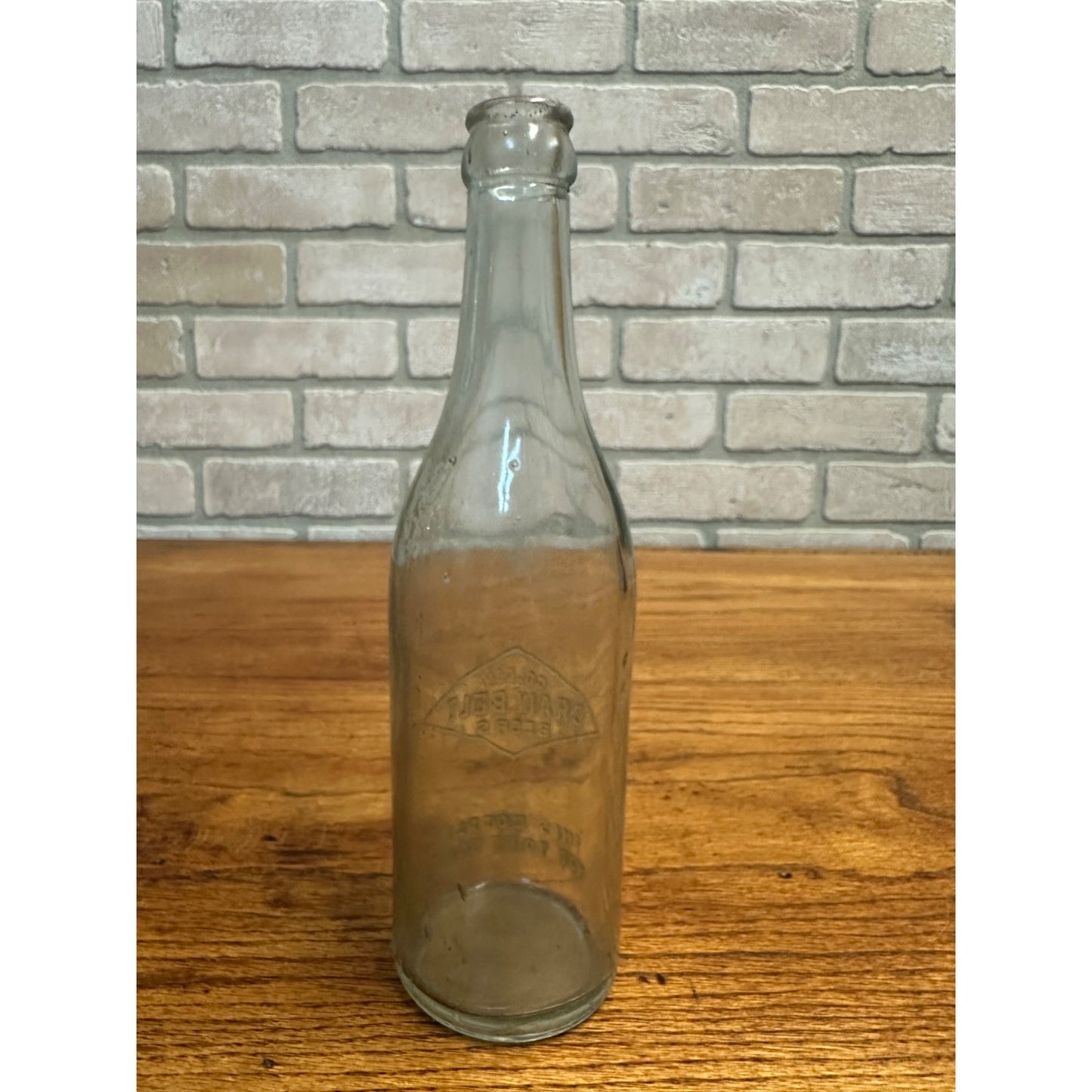 Vintage Pre-Pro Golden Grain Belt Beers Aqua Blue Glass Embossed Beer Bottle