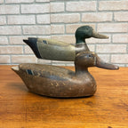 Ron Koch Vintage Mallard Pair Duck Decoy Vintage Wooden Decoy Omro Wisconsin HWD