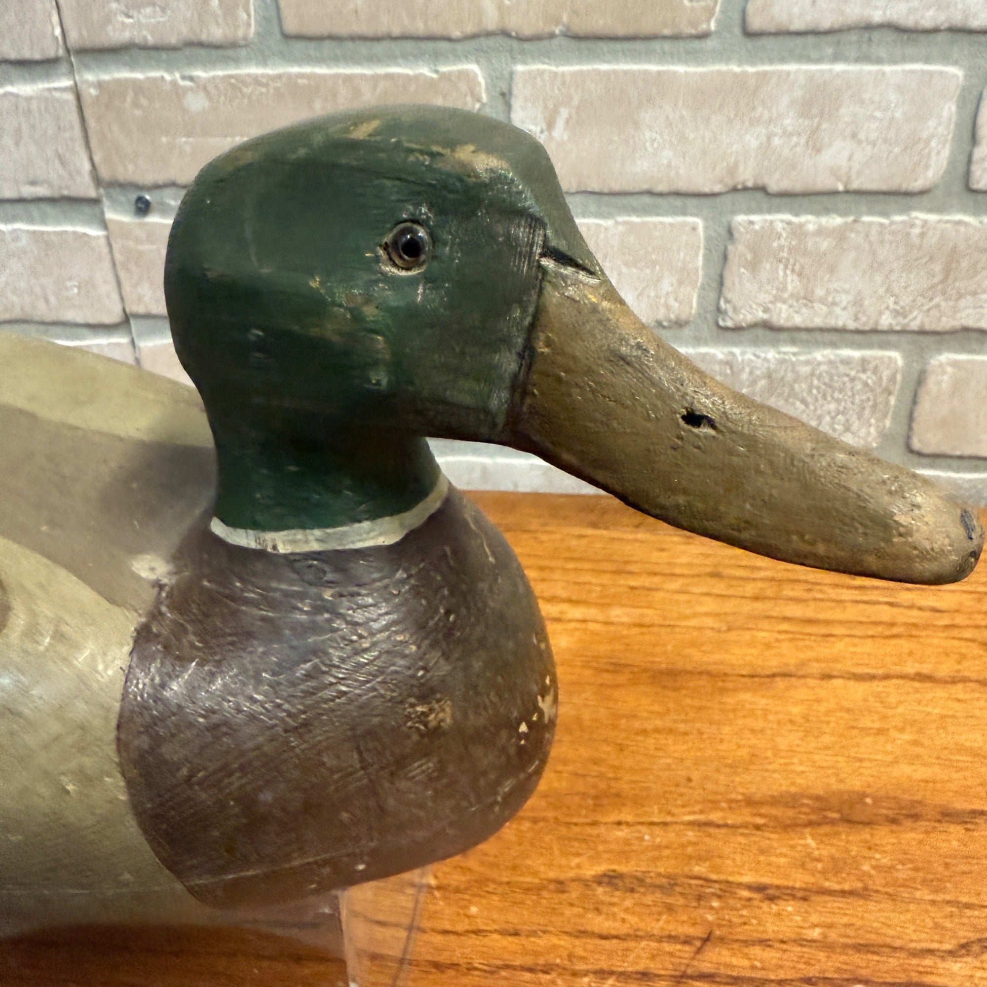 Ron Koch Vintage Mallard Pair Duck Decoy Vintage Wooden Decoy Omro Wisconsin HWD