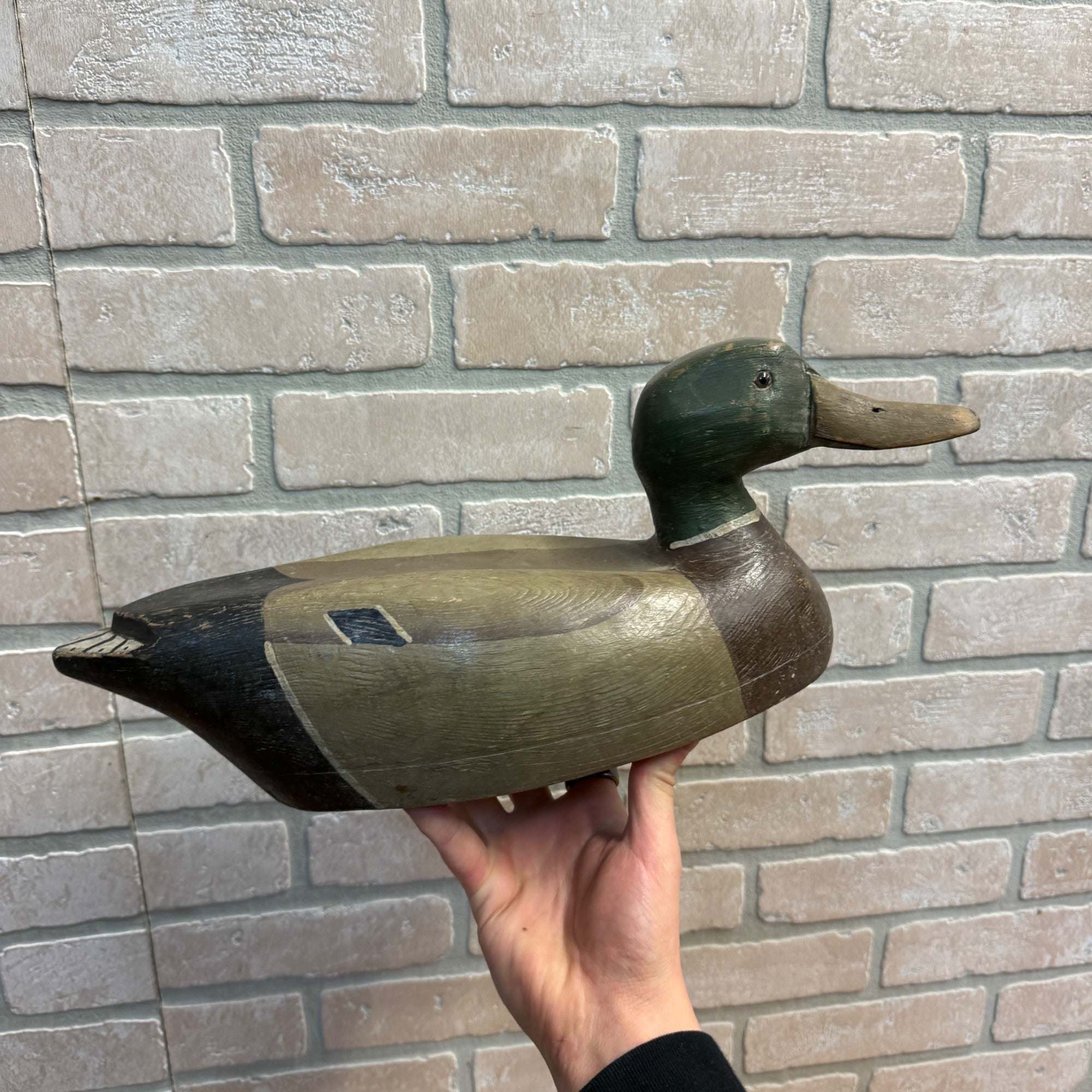 Ron Koch Vintage Mallard Pair Duck Decoy Vintage Wooden Decoy Omro Wisconsin HWD