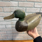 Ron Koch Vintage Mallard Pair Duck Decoy Vintage Wooden Decoy Omro Wisconsin HWD