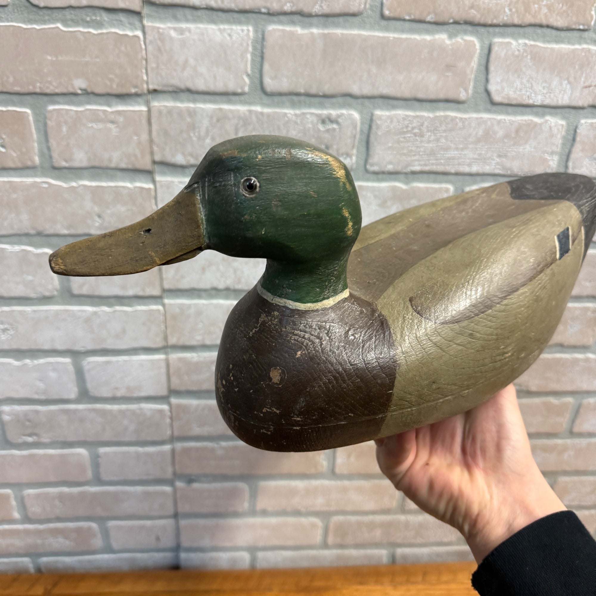 Ron Koch Vintage Mallard Pair Duck Decoy Vintage Wooden Decoy Omro Wisconsin HWD
