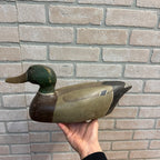 Ron Koch Vintage Mallard Pair Duck Decoy Vintage Wooden Decoy Omro Wisconsin HWD