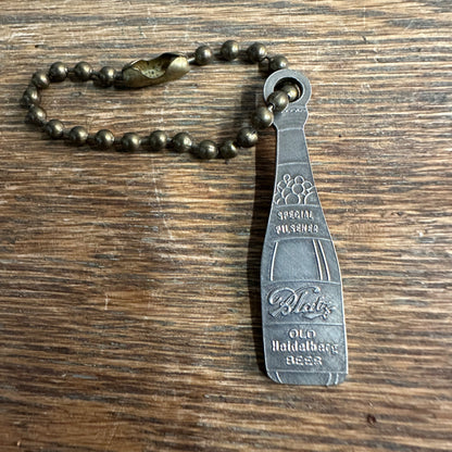 RARE Vintage 1930's Blatz Beer Old Heidelberg Brass Keychain Bottle Charm Fob