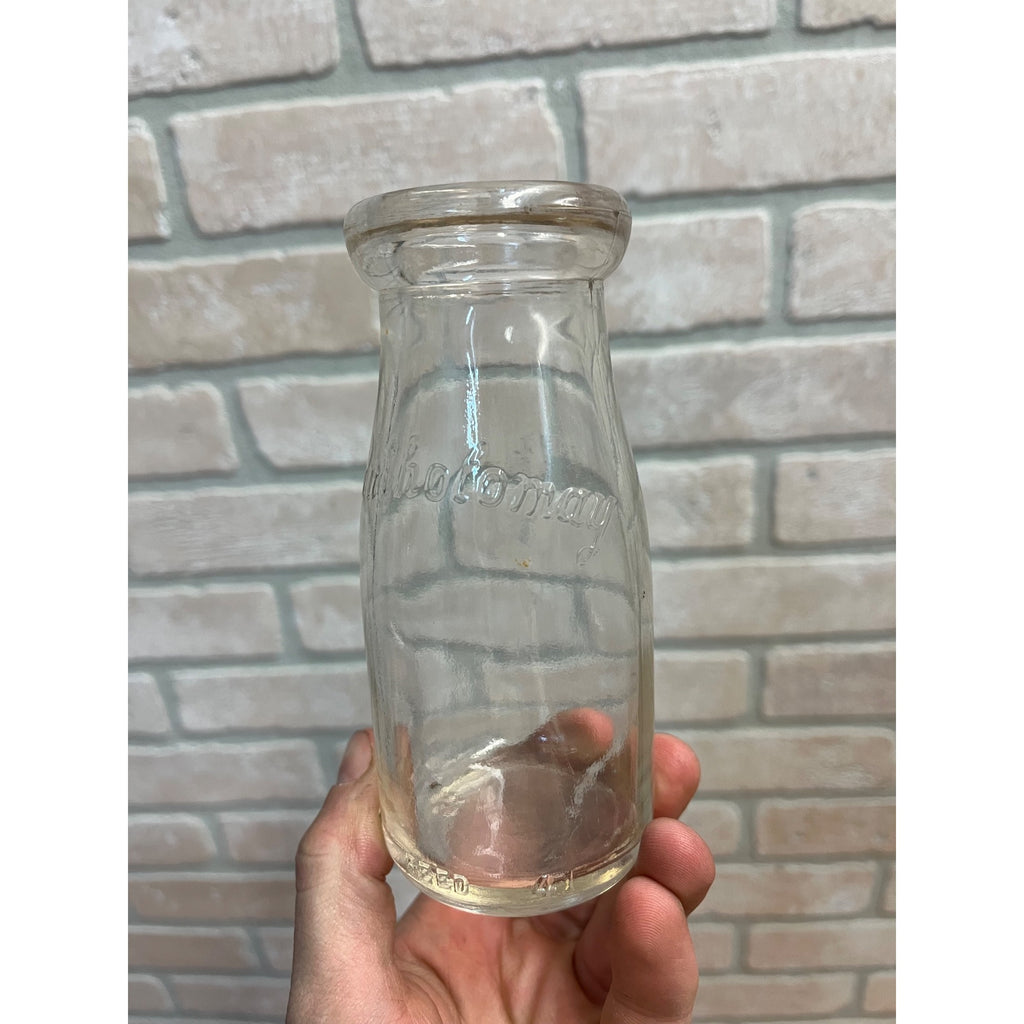Vintage 1950s Bartholomay Rochester Ny 1/2 Half Pint Milk Bottle